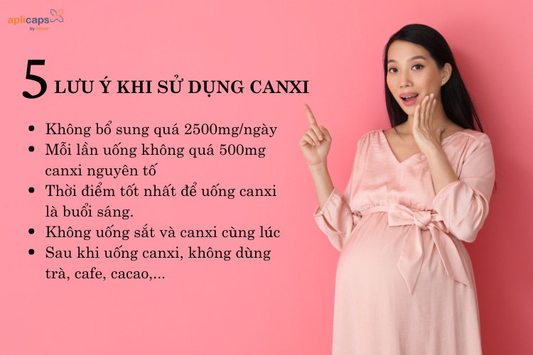 5 lưu ý khi dùng canxi cho bà bầu