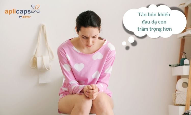 Phụ nữ sau sinh thường bị táo bón khiến đau dạ con nghiêm trọng hơn