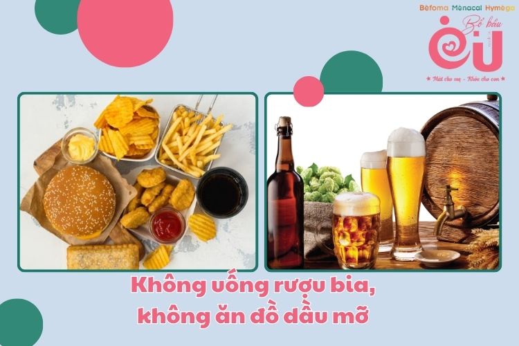 Các thực phẩm cần tránh