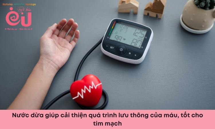 Nước dừa giúp cải thiện quá trình lưu thông của máu, tốt cho tim mạch