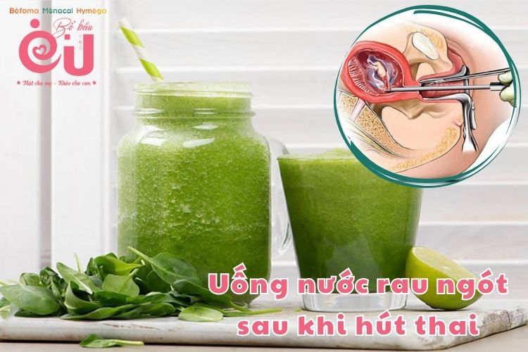 Uống nước rau ngót sau hút thai 