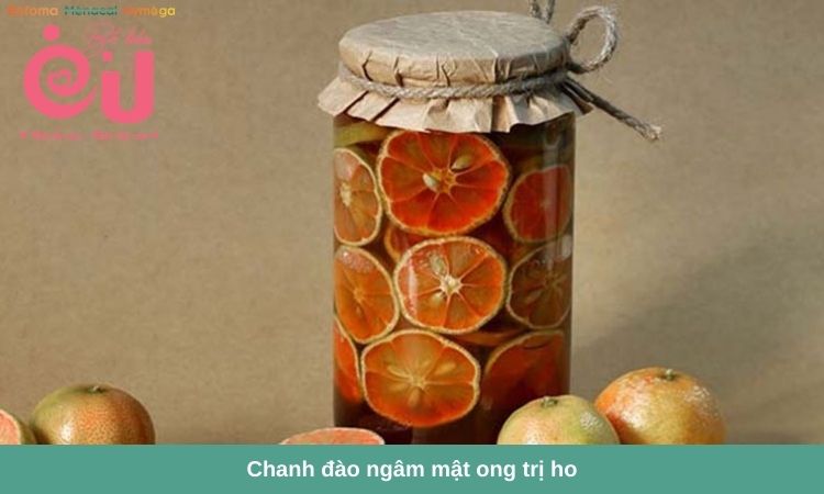 Chanh đào ngâm mật ong vừa thơm ngon, vừa hỗ trợ giảm ho cho bà bầu hiệu quả. 