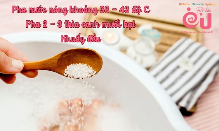 Cách pha muối với nước ngâm chân